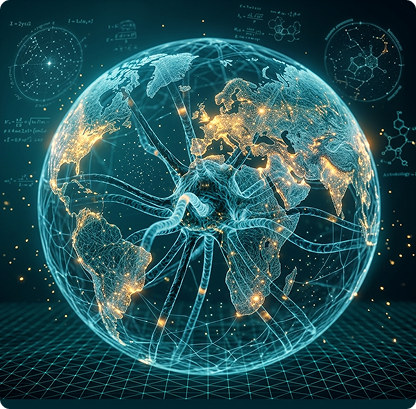 Glowing Digital Globe